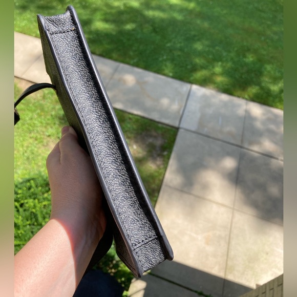 Michael Kors Black Logo Print Belt Bag Fanny Pack With Silver Pull Chain Small - Picture 10 of 17